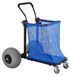 Chariot de plage avec grandes roues pour le sable, capacité de charge de 75 kg, chariot de plage pliable robuste avec roues ballon de 320 mm, sac de rangement, guidon réglable à 180°, chariot pour camping pêche jardin