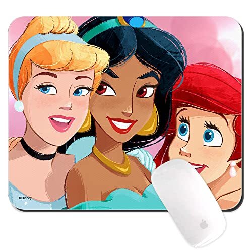 ERT GROUP ERT GROUP Origineel en officieel gelicentieerd door Disney antislip muismat, patroon Disney Princess 008, antislip computermuismat, rechthoek 220mm x 180mm