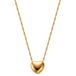 Lucardi Dames Ketting hanger hart - 14 karaat goud - Ketting - Cadeau - 42 cm - Geelgoud