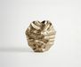 Vase Nerina B36 x T13 x H35 cm Aluminium Champagne Fait main