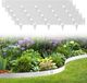 Borderrand 18 x 100 cm Flexibel | 20 Stuks | met tips Metalen verzinkt Kantopsluiting | Tuinafboording zilver