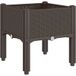 Maison Exclusive Jardinière sur pieds, marron, 40x40x42 cm, plastique PP