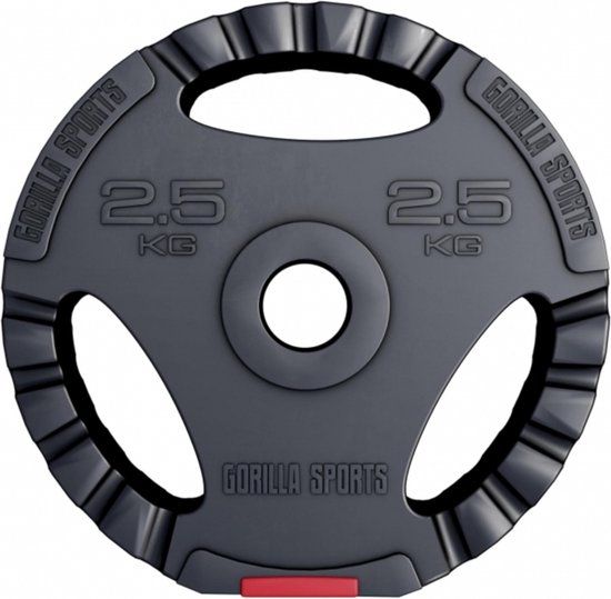 Gorilla Sports Halterschijf - 2,5 kg - Gripper Kunststof - 30 mm