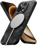 Ringke Onyx Magnetic | Hoesje Geschikt voor OnePlus 15 | Compatibel met MagSafe / Qi2 | Back Cover Flexibel TPU | Camo Zwart