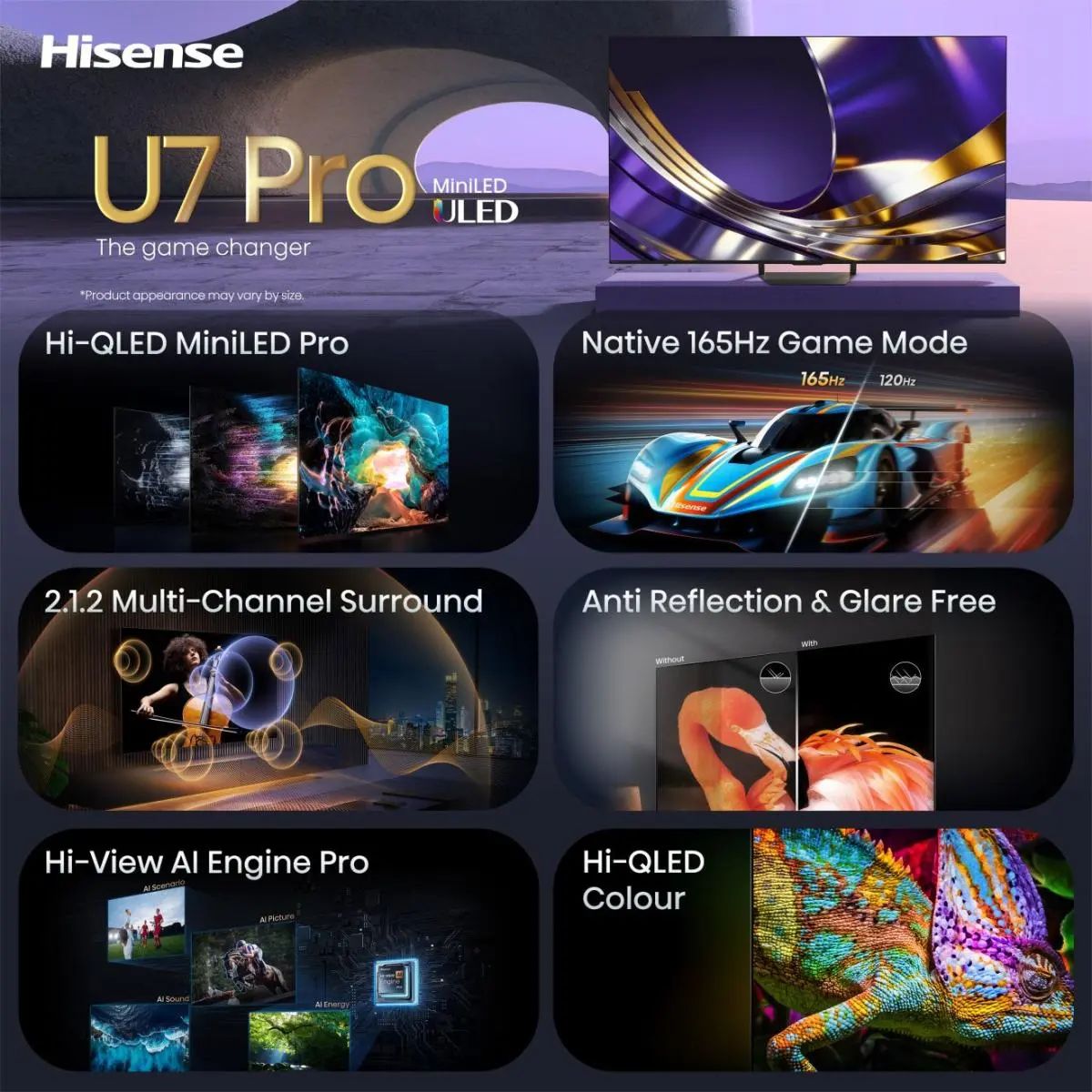 Hisense 55U7S PRO / LED-LCD screen / 55 inch / 2026