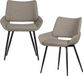 WOOOD Parade Eetkamerstoelen - Melange Stof - Zand - Set van 2