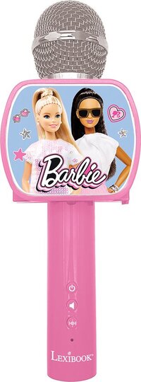 LEXIBOOK Barbie Bluetooth karaoke microfoon met ingebouwde luidspreker en Smartphone standaard