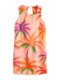 Next Jurk groen / lila / oranje / lichtoranje