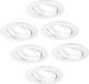 Ledvion - 6X LED Inbouwspot Rio - Wit - Dimbaar - 3W - 6500K - Ø85 mm
