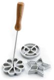 Ibili Set de moules à roses Argent