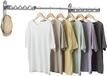Étagère murale sans marque - Étagère pliable peu encombrante - Barre rétractable - Pliable - Beige/Jaune/Gris/Vert/Violet/Blanc/Argent