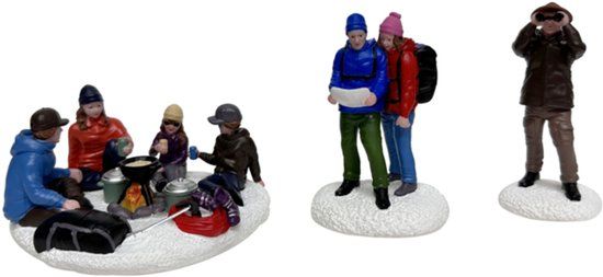 Santaville Forest Family Polyresin 10cm 3 stuks