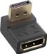 InLine DisplayPort adapter met DP_PWR - 90° haaks naar boven - versie 1.2 (4K 60Hz) / zwart