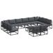 vidaXL Banc de jardin noir aluminium 2 places