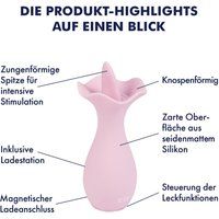 EIS Schattige oplegvibrator in bloemdesign, 11,7 cm