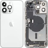 Apple Batterijdeksel iPhone 14 Pro Max, met middenbehuizing, volledige onderdelen, zilver, premium swap