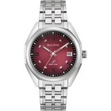 Bulova et Star 96B401 Horloge - Staal - Zilverkleurig - Rood - Ø 40 mm