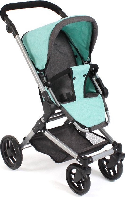 Bayer Chic 2000 Fides 3 in 1 Combi Poppenwagen - Antraciet Mint