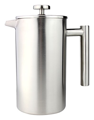 Grunwerg Café Ole Koffiezetapparaat voor 6 kopjes, dubbelwandig, recht, satijn, 800 ml / 0,8 l