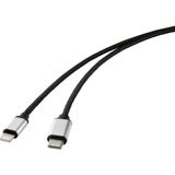 Renkforce RF-4353446 Lightning-kabel 1 m Zwart