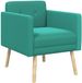 vidaXL Accentstoel Turquoise fluweel