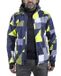 Peak Mountain Afgedrukte softshelljas Cover marine/geel