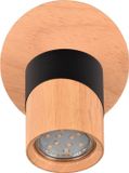 TRIO ARUNI - Spot - Houtkleurig met zwart - excl. 1x GU10 4,5W