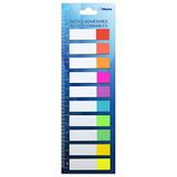 WAYTEX 200 zelfklevende papieren bladwijzers, 10 neonkleuren, 10 mini-blokken à 20 tweekleurige vellen, 45 x 12 mm, herpositioneerbaar