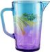 Unyqoos® Stijlvolle glazen karaf van 1 litre avec un design coloré et une poignée