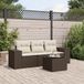 Maison Exclusive - Ensemble de meubles de jardin 4 pièces avec canapé et coussins, marron, en polyrotin