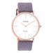 OOZOO Timepieces - Rosé goudkleurige horloge met violet leren band - C20152