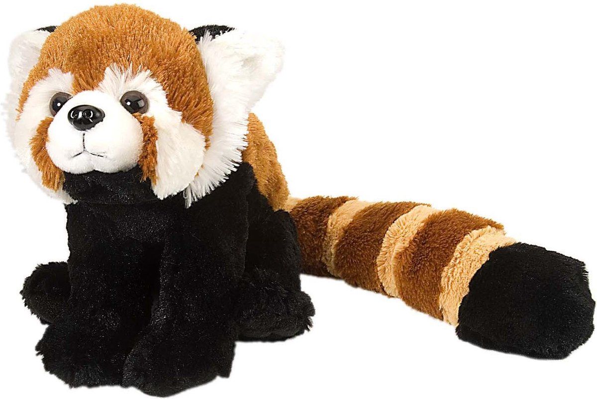 Wild Republic Knuffel Cuddle kins Rode Panda - bruin - pluche