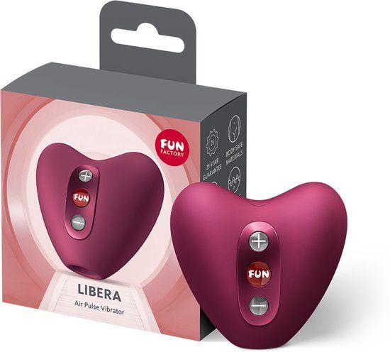 Fun Factory Libera | luchtdrukvibrator voor vrouwen | contactloze clitorisstimulatie | 11 luchtdrukprogramma's | IPX7 waterdicht | USB-C | Bordeauxrood