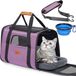 Morpilot Transportbox voor katten en katten, opvouwbare kattentas, transporttas, hondendraagtas, transporttas met verstelbare schouderriem, kattenbox