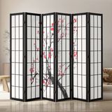 VEVOR Roomdivider Japans Roomdivider 6-Delig voor Kamerscheiding Kersenbloesem