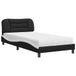 vidaXL Lit avec matelas "Hvar" similicuir noir et blanc 120x200 cm