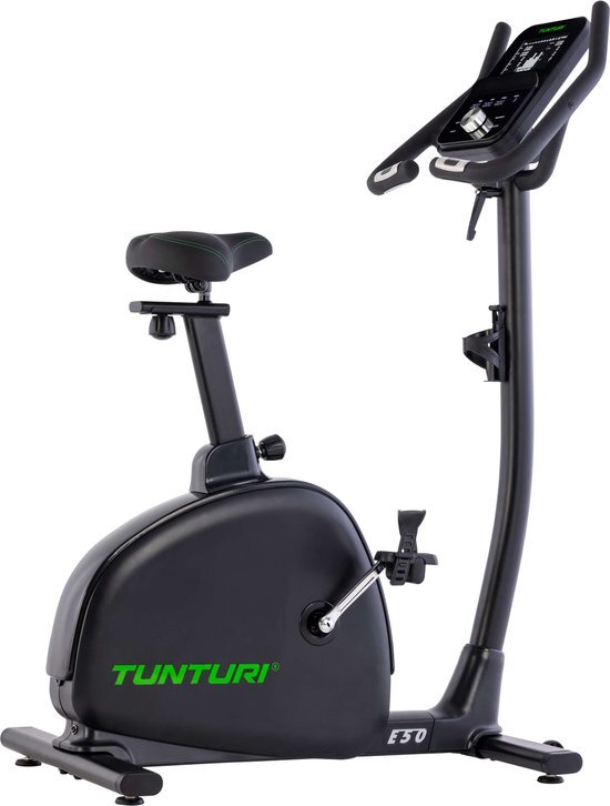 Tunturi Signature E50 Hometrainer - Ergometer & Servomotor - Bluetooth - Fitnessfiets met 26 trainingsprogramma's - Lage instap - Comfort plus zadel