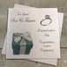 Witte White Cotton Cards PD223 Verlovingskaart "Aan een speciale zoon en verloofde Het begon met een kus gefeliciteerd met uw betrokkenheid" Handgemaakte Engagement Card