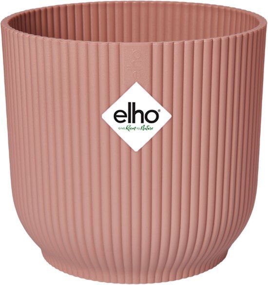 Elho Vibes Fold Rond 22 - Bloempot voor Binnen - Delicaat roze