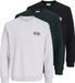 JACK & JONES JJAERO SWEAT CREW NECK 3PK MP Heren Sweatshirt XL Wit Melange