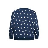 Miss Etam Plus katoenen sweater met stippen - blauw