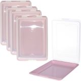 TOYMA Vleeswarendoos - 5x - Roze - Kunststof - 24,5 x 17 x 4 cm