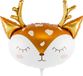 PARTYDECO Hert aluminium ballon 73 x 64 cm Grijs Wit