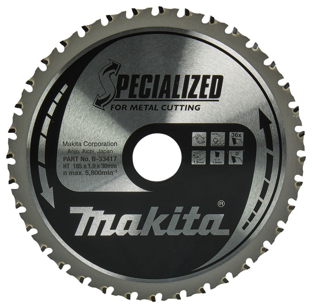 Makita B-33417 Cirkelzaagblad Staal - Specialized 185 X 30 X 1,9 - 36T - 0g