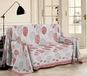 PENSIERI DELICATI Bankplaid 180 x 290 cm, gemaakt in Italië, sprei van 100% puur katoen, patroon rode ballonnen, ideaal als meubelhoes, bankovertrek of zomerdeken (eenpersoonsbed)
