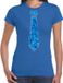 Bellatio Decorations Chemise de déguisement femme - cravate paillettes bleu - bleu - carnaval - fête ringarde M