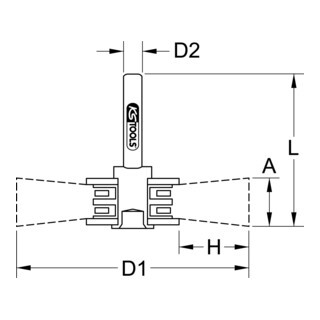 KS Tools KS Tools staalborstel schijf 0.3mm, Ø 80mm Aantal:1