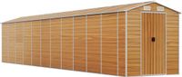 vidaXL Tuinschuur - 191x980x198 cm - Gegalvaniseerd Staal - Lichtbruin