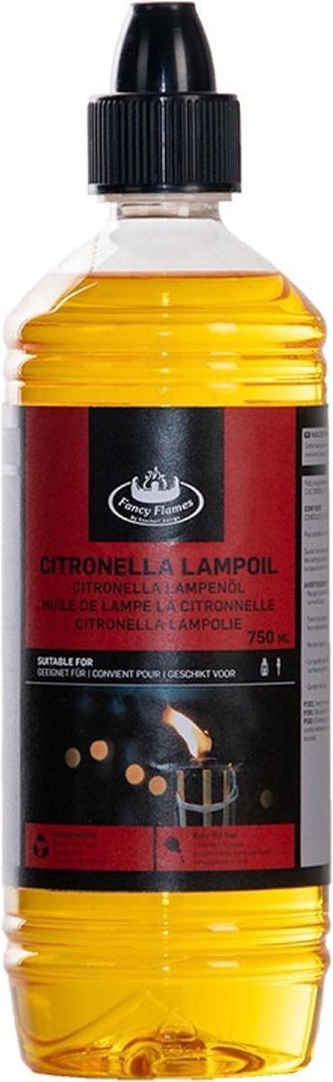 Esschert Design Bio citronella lampenolie/fakkelolie 750 ml - Tuinfakkelolie - Lampolie