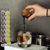 EXZACT Koffiecapsulestandaarden Compatibel met Dolce Gusto Capsules (32 stuks) - Transparant Metaal Roterend